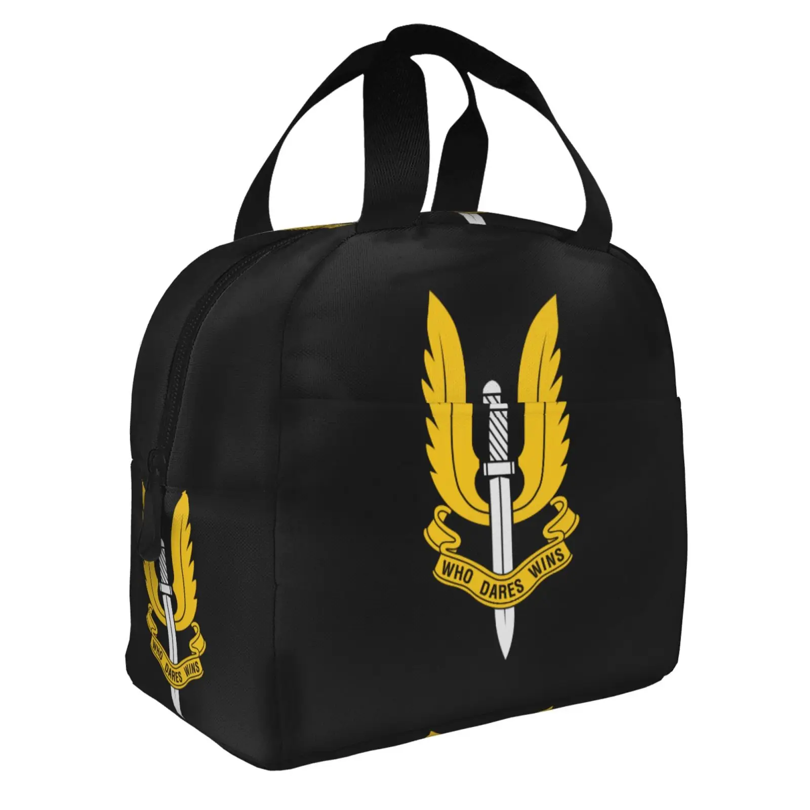 Who Dares Wins British Special Air Service Lunch Bag Portable Thermal Cooler Insulated Bento Box for Kids Food Tote Bags
