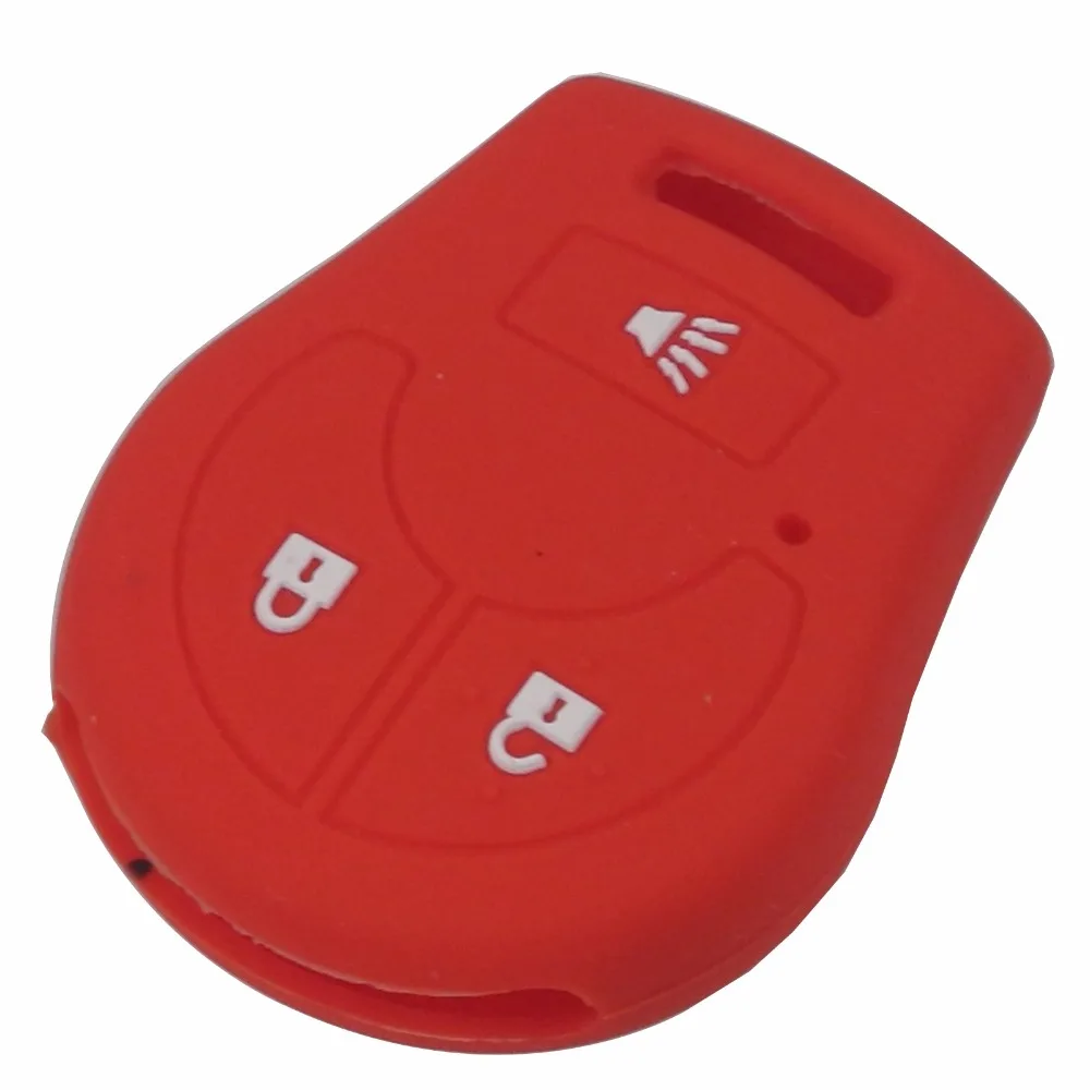 jingyuqin Silicone Key Case Cover for Nissan March Tiida Altima Armada Cube Juke Maxima Pathfinder Rogue Sentra Versa micra