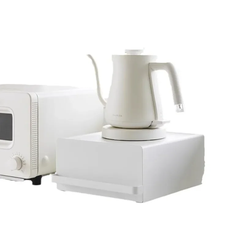Japanese-style desktop storage box Pull-up coffee machine base Kettle Kitchen Cup storage Bar Tea bag rack