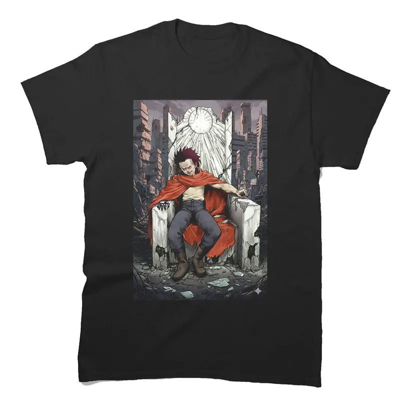 Akira Cyberpunk City Explosion Gift T‑Shirt Katsuhiro Otomo Retro Manga Shotaro Kaneda Neo‑Tokyo Anime Print Short Sleeve Tops