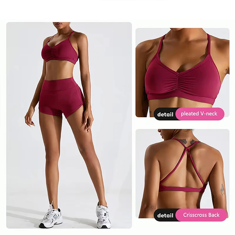 Sexy Scrunch Sports Bra Gym Top Women Running Back Cross Top Women Sportswear Yoga Underwear Fitness Workout Yoga ClothingWomen - Image 2