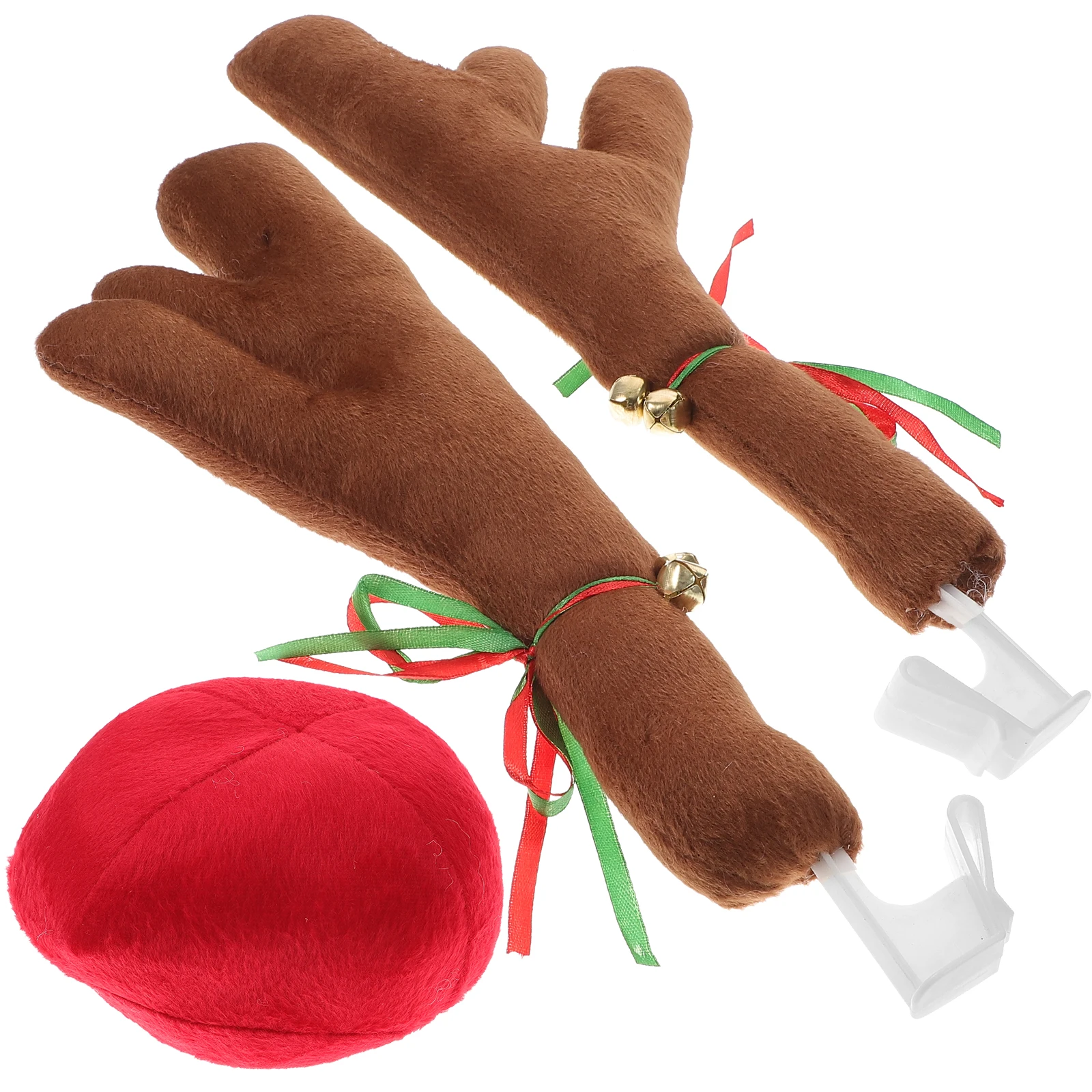 

1 set Christmas Car Decor Reindeer Antlers Brown Vacation 4S Store Display Automotive Exterior Accessories Halloween Gift