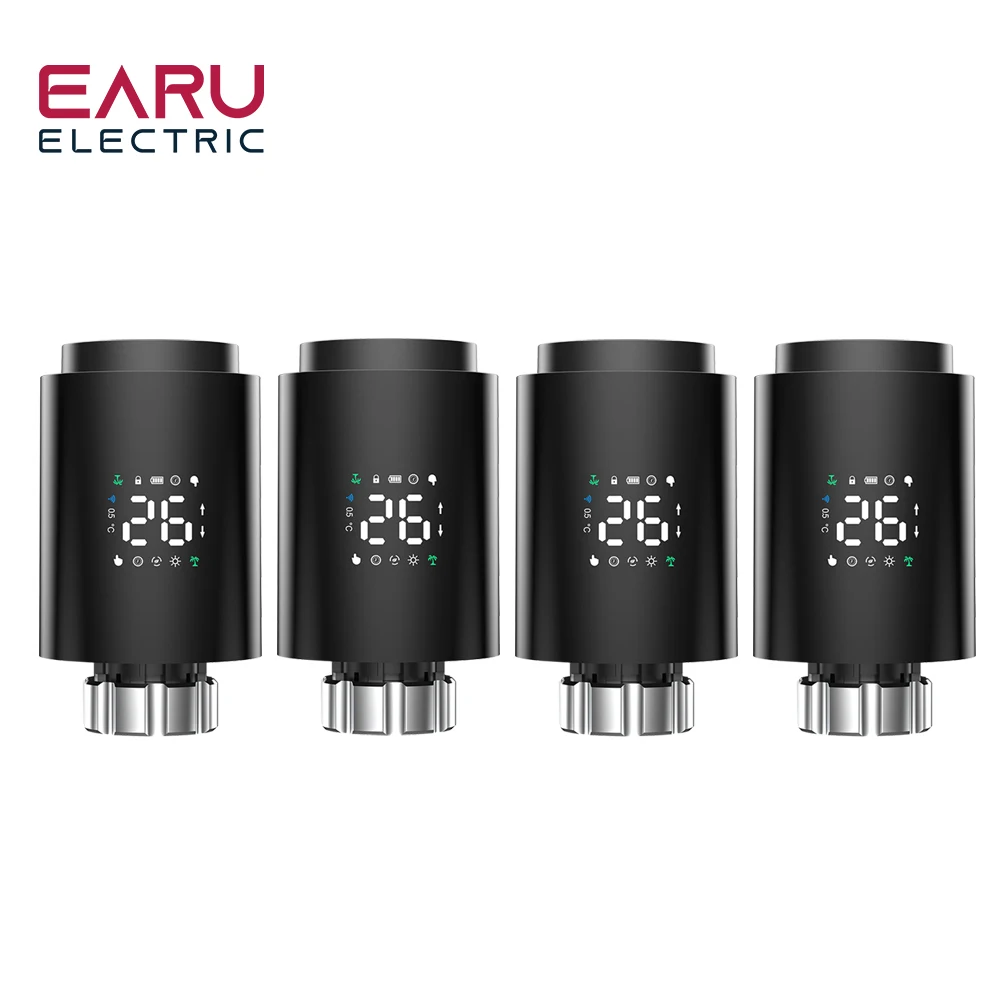 NONE Tuya smart zigbee kühler antrieb trv programmier bares thermostat isches kühler ventil app fern temperatur regler unterstützung alexa 6