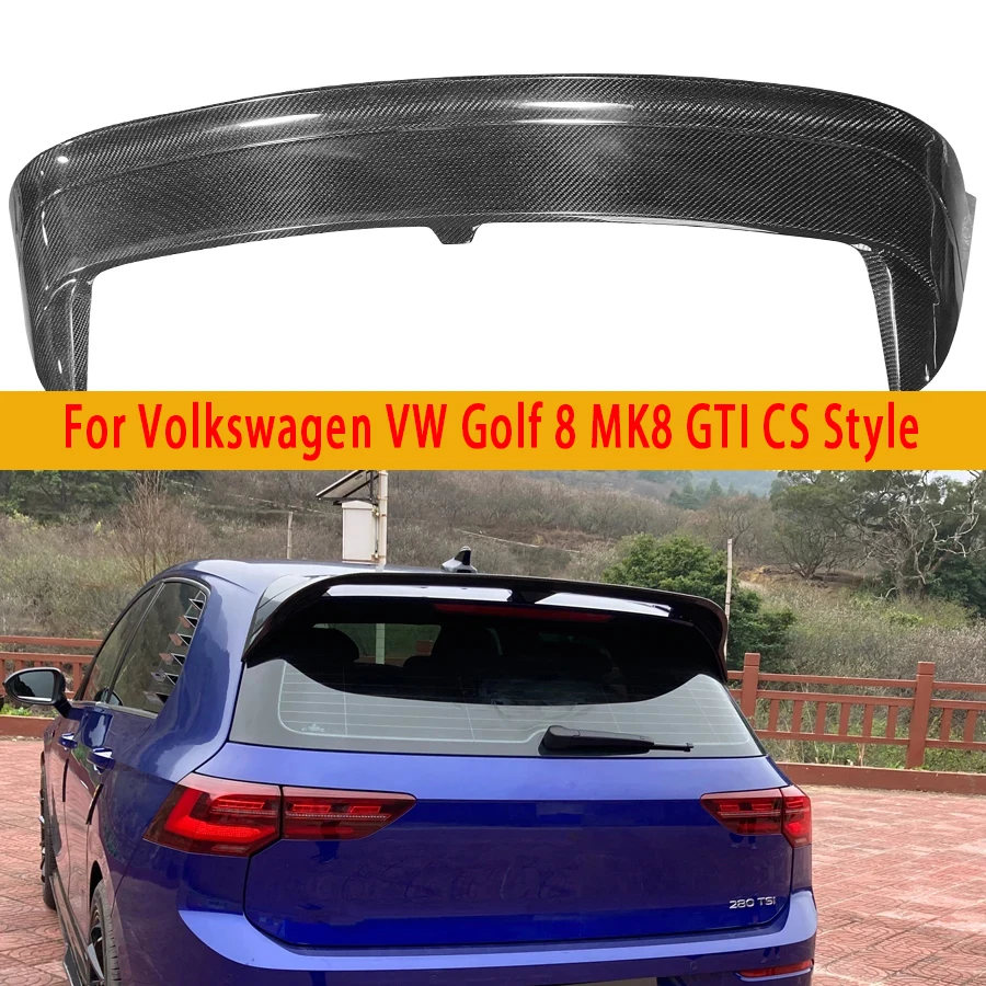 

Спойлер из углеродного волокна для Volkswagen VW Golf 8 MK8 GTI CS, хвостовые плавники, задний спойлер багажника автомобиля, крыло, автомобильные аксессуары