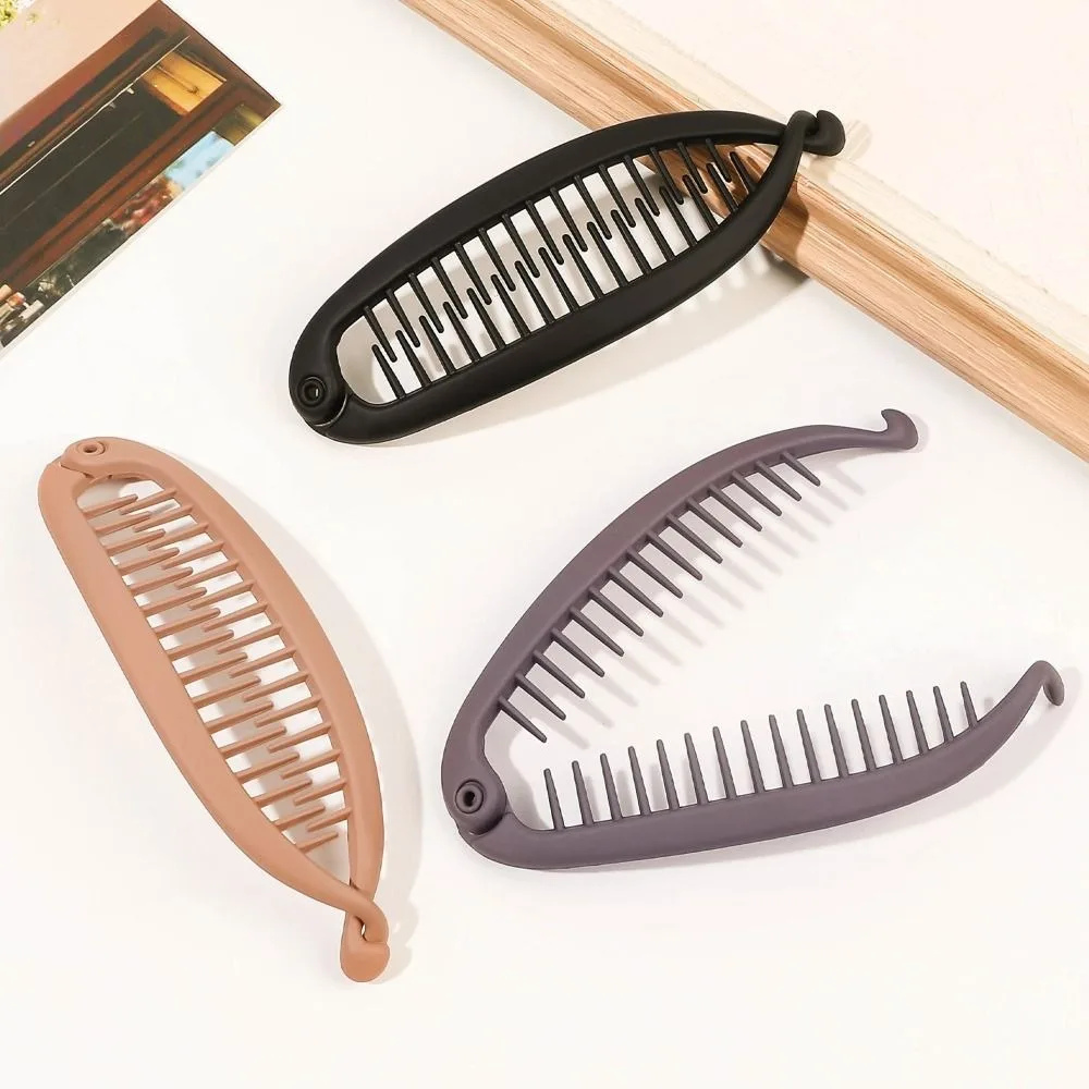 

Fashion Vintage Fish Shaped Hairpin Simple Matte Ponytail Banana Hair Clip Headwear Headband Twist Clamp Barrettes Girls