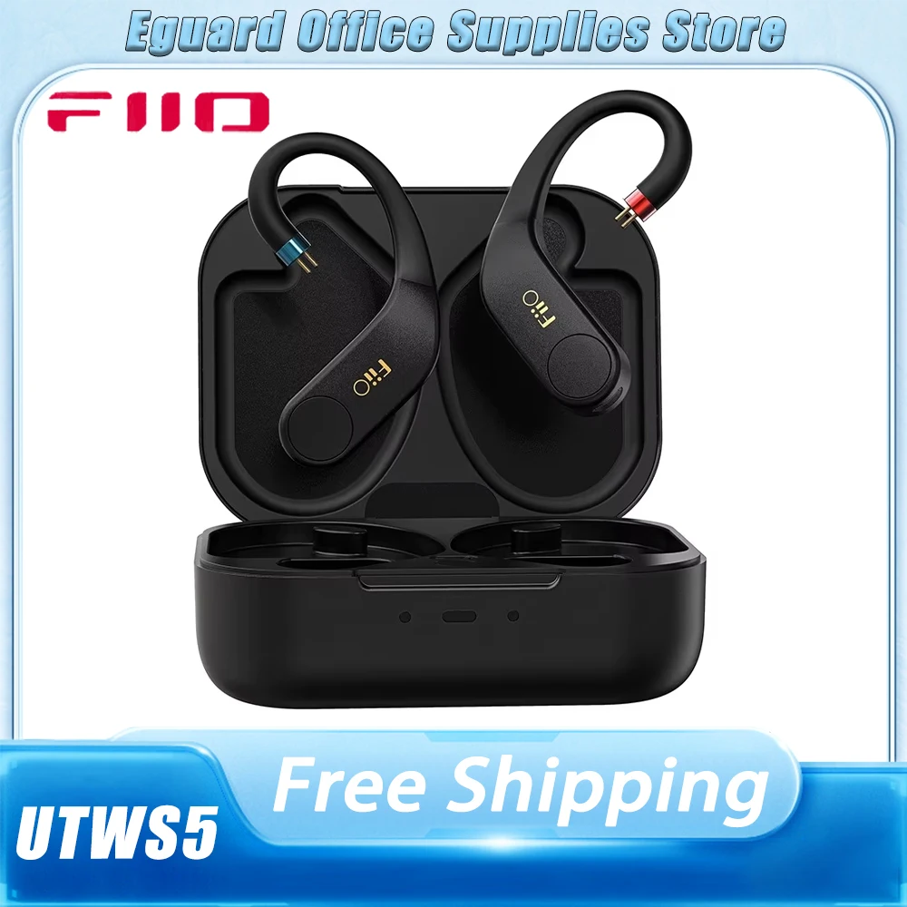 FiiO UTWS5 True Wireless Bluetooth Earphones Hook& Headphone Amp 2025 Custom For IEMs Hi-Res 96kHz/24bit LDAC -MMCX/ 2pins 0.78