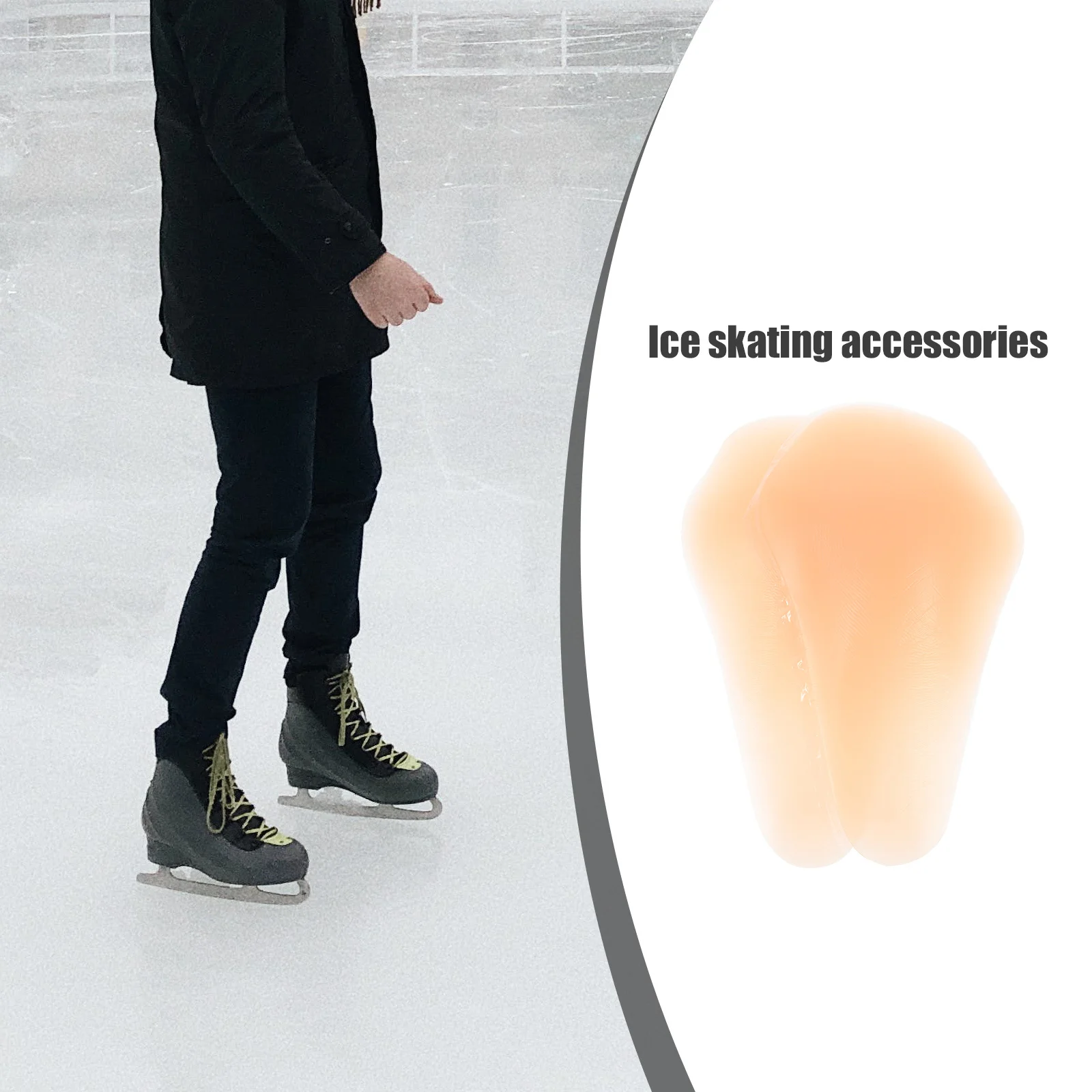 1 paire de genouillères en Silicone, coussin épais, Support pour patinage sur glace, Snowboard, Protection sportive, coussinets adhésifs respirants, soins des articulations