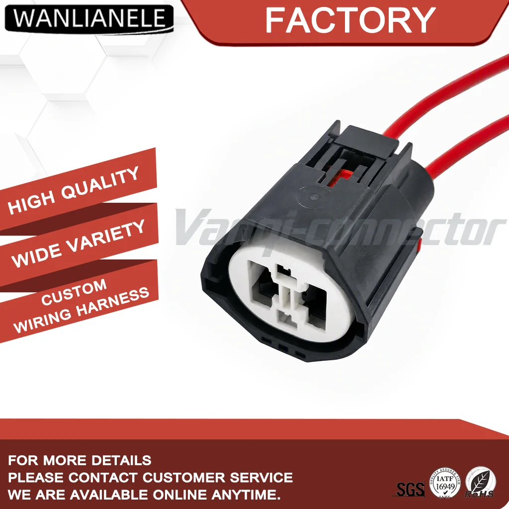 50set 7283-8496-30 2Pin Waterproof Automotive Connector Female Housing Black PBT-GF Car Wiring Plug