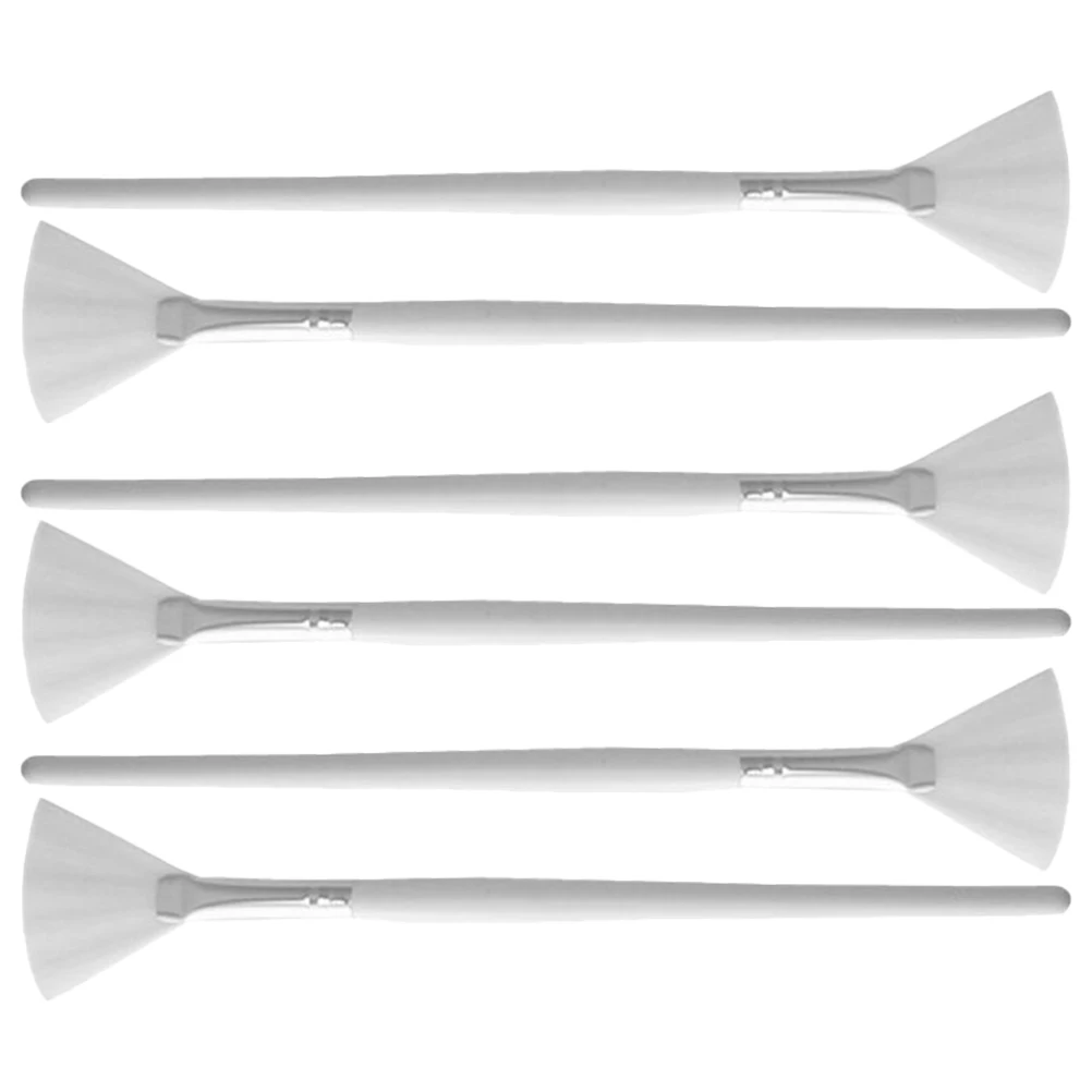 

6pcs Facial Mud Fan-Shaped Applicator Skincare Tool Face Brush Use Portable Mask Applicator Aesthetician Supplies