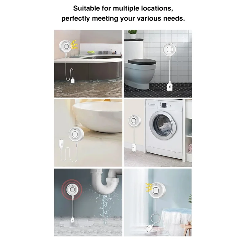 【ELEVATE LIFE】Tuya Wifi Water Immersion Alarm Water Leak Detector APP Remote Control Support For Alexa New Intelligent Life