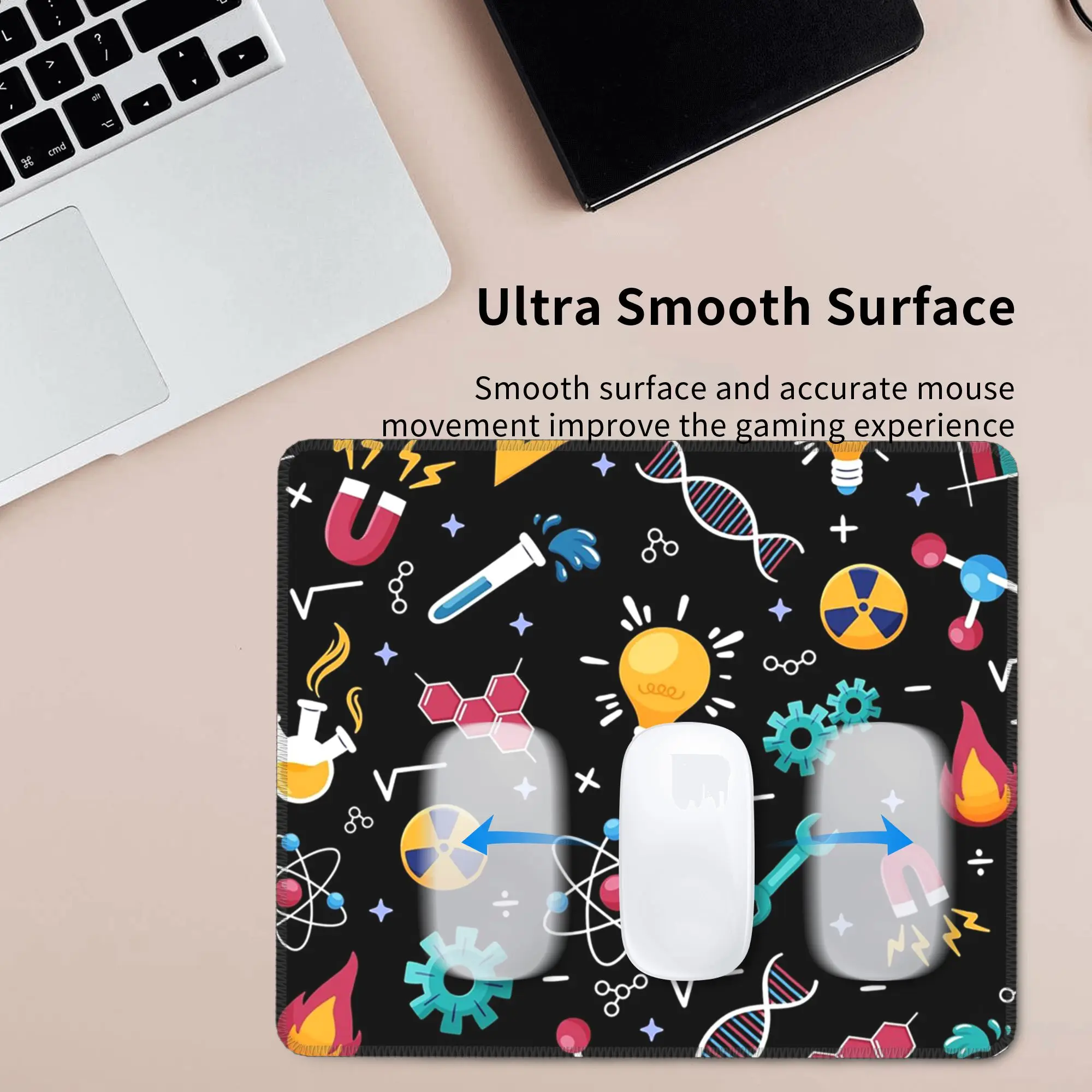 STEM icons science engineering Mouse Pad Computer Keyboard Mouse Mat Gaming PC Laptop Desk Mat Office Accessories Table Mats