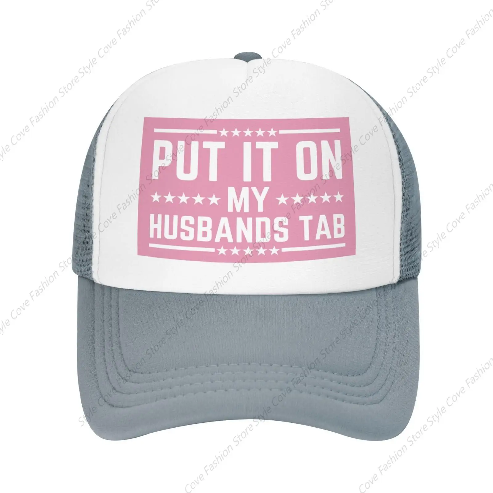 

Put It On My Husbands Tab Hat Mesh Hat Adjustable Baseball Cap Summer Adjustable Sunshade Hat Hip Hop Hat Men Women Trucker Hat