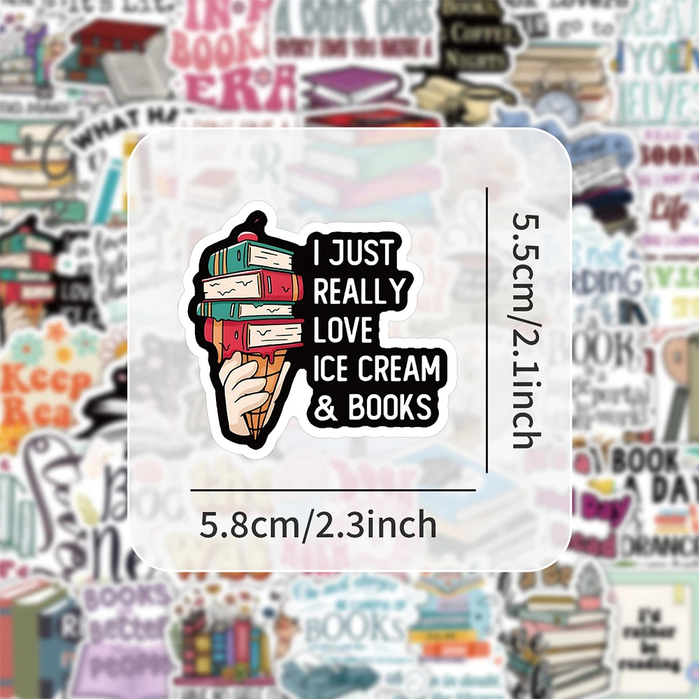 10/30/50 قطعة كتاب القراءة الكتابة على الجدران ملصقات مضحك الإبداعية الكرتون ملصق مقاوم للماء DIY بها بنفسك سجل القصاصات المحمول الهاتف الشارات بالجملة #4