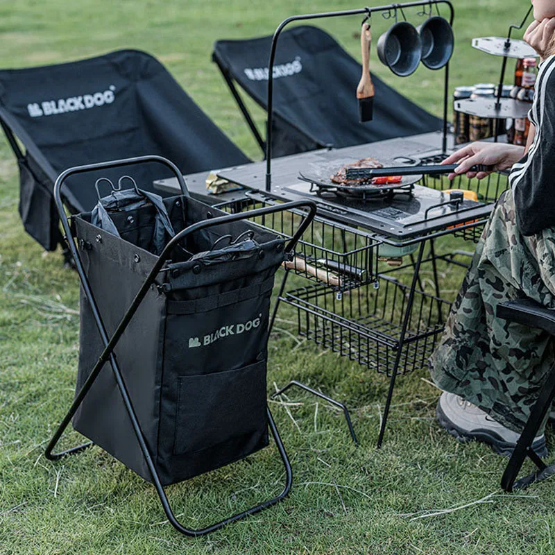 BLACKDOG-Camping Bin armazenamento portátil e bolsa, Multifuncional Grande Capacidade, Barril dobrável, Barril de piquenique impermeável, 2 em 1, 30L