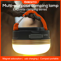 1800mAh USB Rechargeable Portable Flashlight Camping Equipment Lights LED Lantern Table Lamp Outdoor Hiking Night Hanging
