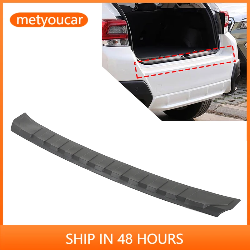 Mécanoucar pour Subaru Crosstrek XV 2018-2023 TPE noir voiture pare-chocs arrière anti-rayures plaque couverture garniture autocollants voiture accessoires