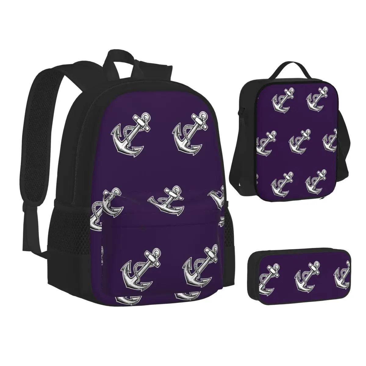 

Fremantle Dockers Anchor Backpacks Students Bookbag School Bags Kids Rucksack Lunch Bag Pen Bag Three-Piece Set