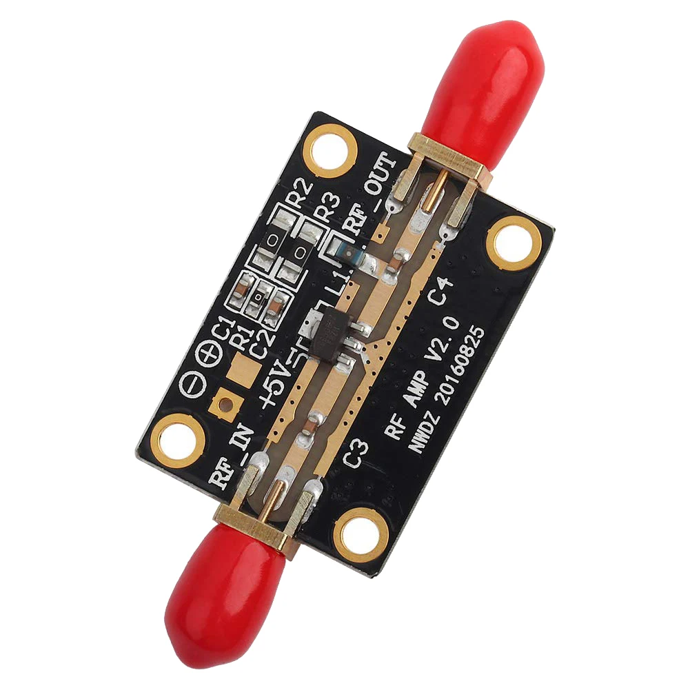 

5V 20 DB RF Broad Band Low Noise Amplifier Module 0.05-6G High-Linearity High Gain LNA Darlington Amp Board RF FM HF VHF