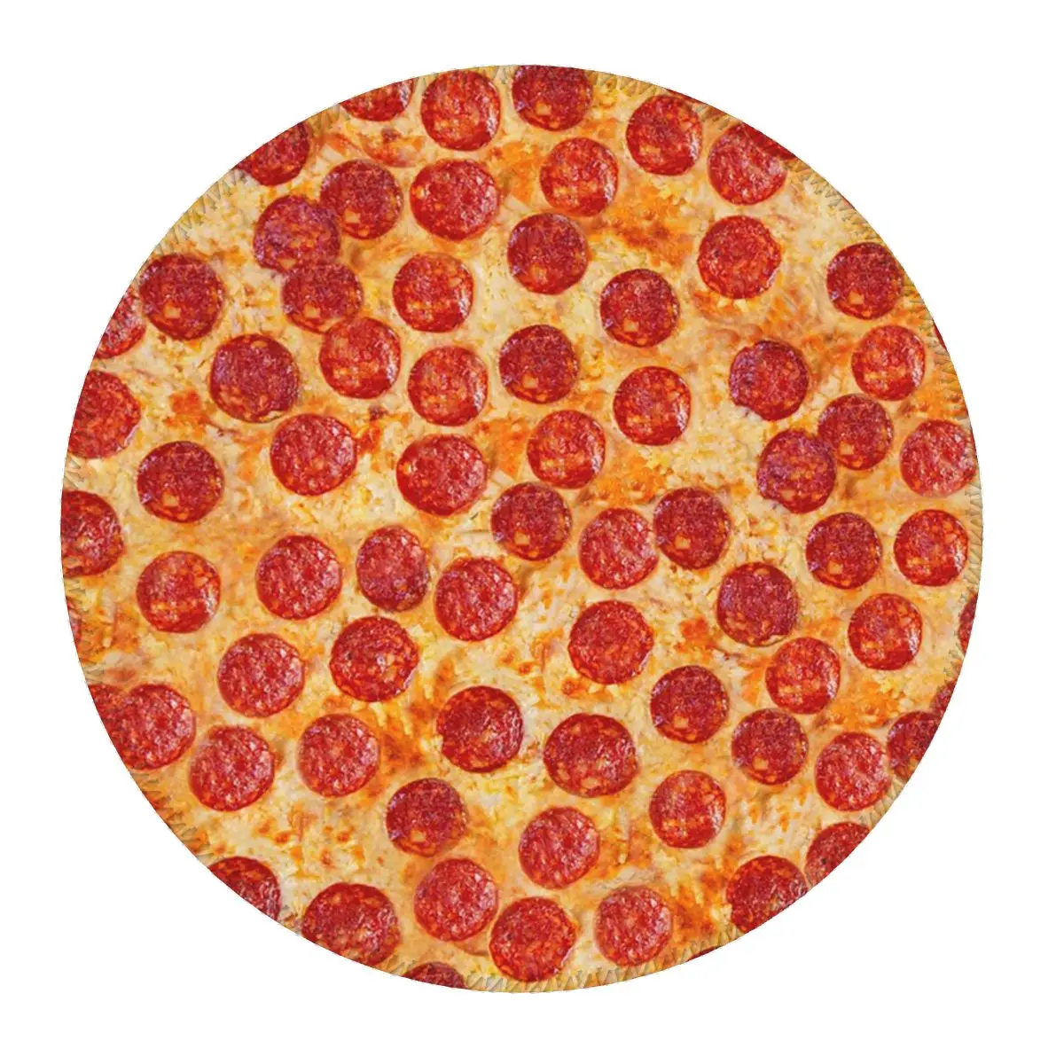 

Реалистичный коврик для мыши с рисунком пиццы с пепперони, круглый коврик для мыши и клавиатуры, игровой коврик для ПК, офисные аксессуары, настольные коврики