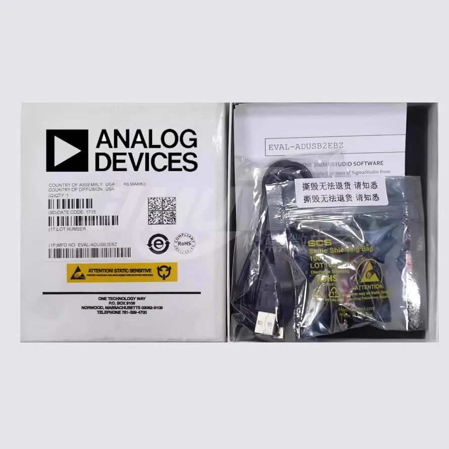 

Точечный USBi-эмулятор EVAL-ADUSB2EBZ поддерживает 1,8-3,3 В I2C SPI ADAU1701