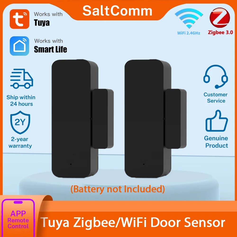 Tuya Zigbee WiFi Tür-Fenster-Sensor Magnetische Sicherheit Smart Life Alexa Google Home Yandex