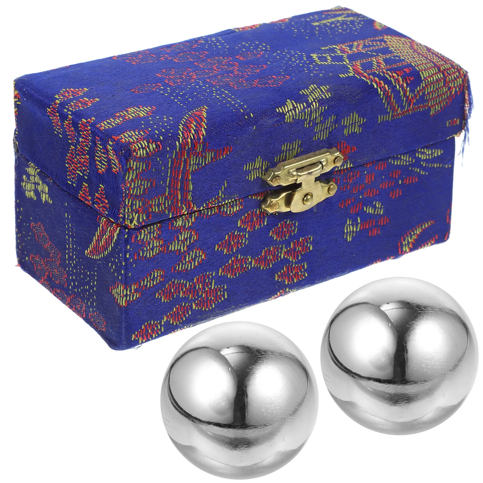 1Set Metal Handballs Hand Exercise Balls Smooth Massage Fitness Ball Hand Rolling Relieve Muscle Tension Stress Pain