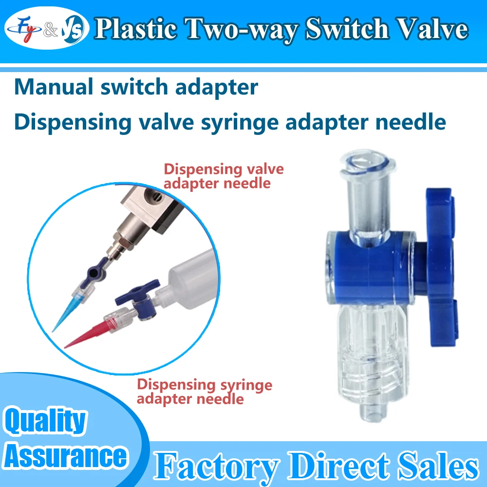 Two Way Flow Control Valve Medical Plastic Rotary Dispensing Switch Stopcock Luer Lock Joint Clinical Syringe Part Agricultural