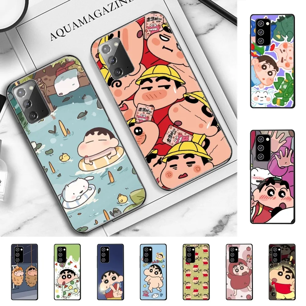 Coque de téléphone dessin animé S-Shin Anime Chan, Samsung Note 8 9 10 20 pro plus lite M 10 11 20 30 21 31 51 A 21 22 42 02 03