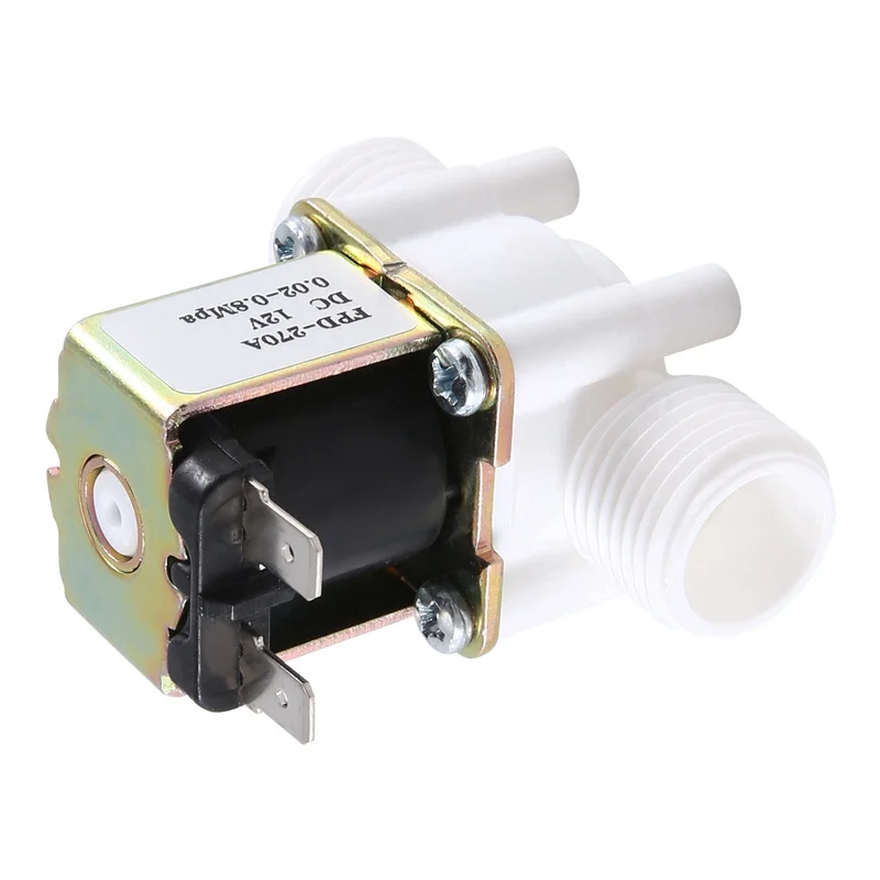 A36T-5X Dc12v N/C ปกติปิดน้ํา Solenoid วาล์ว G1/2 นิ้วพลาสติกไฟฟ้า Solenoid วาล์วสําหรับน้ํา