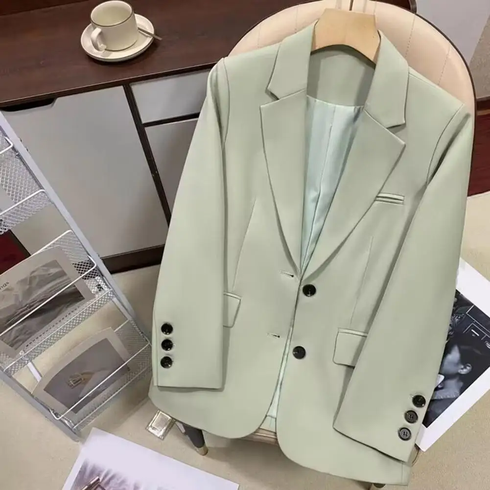 Women Suit Jacket Stylish Women's for Office Leisure Time Vintage Loose Suit Jacket for Wear Spring Autumn Match Coat Lapel