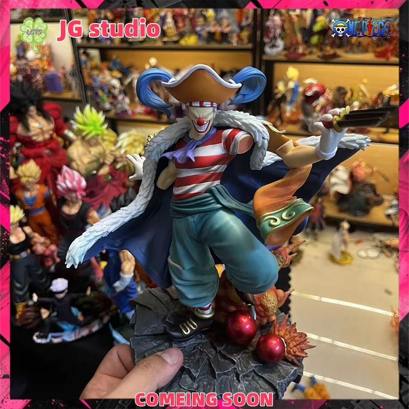 

New JG studio 24cm ONE PIECE Anime Figures Four Emperors Buggy Figure PVC Statue Collection Model Room Decoration Gifts Toys