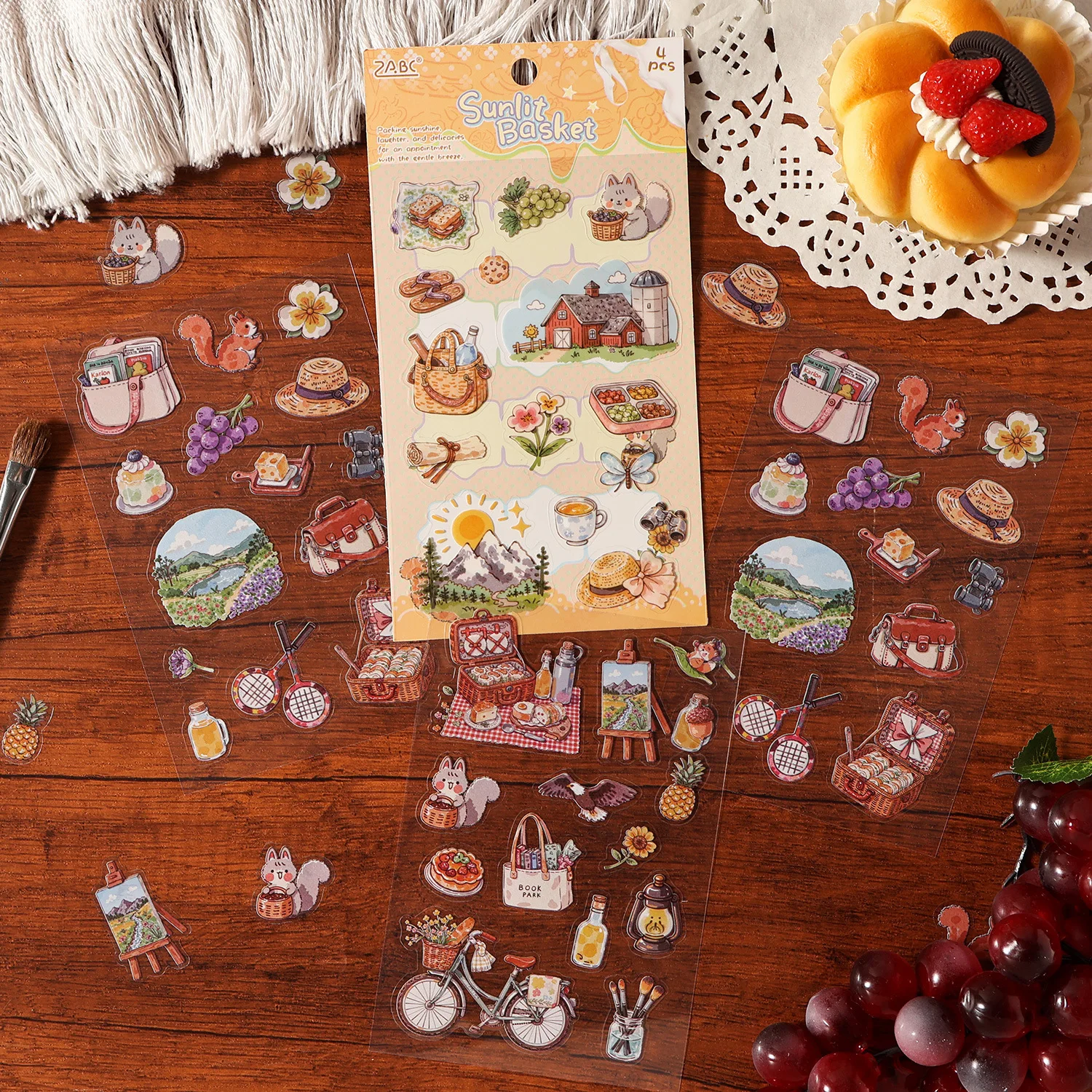 Guide To Happiness Series Vintage Plant Flower Picnic Landscape PET Sticker Creative DIY Journal Material Collage Stationery