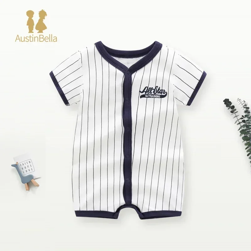 Summber Baby Boy Clothes Short Sleeve Jumpsuit Cotton Pajamas Infant Baby Romper Striped All Star Costumes Ropa De Bebe Niña