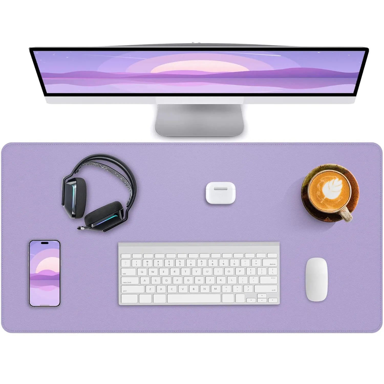 

Desk Pad - Waterproof Mouse Pad & Desk Protector, Non-Slip PU Leather for Gaming Keyboard/Mouse,Stitched Edge XL Office Desk Pad