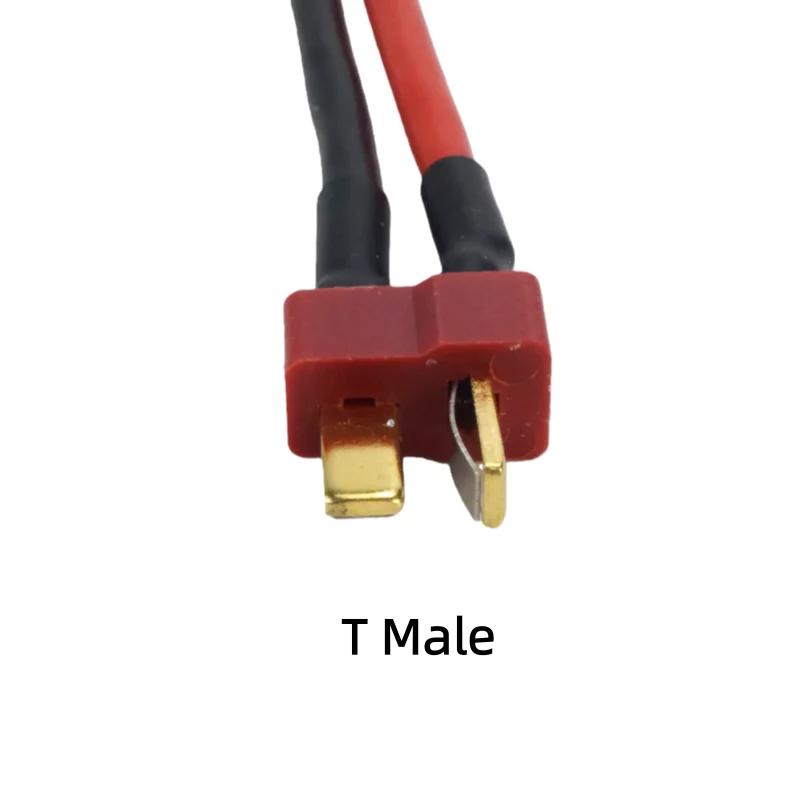 T-Stecker Männlich/Weiblich mit 100mm 14AWG Silikonkabel für RC-Akku, ESC, FPV-Drohne – Detail 6