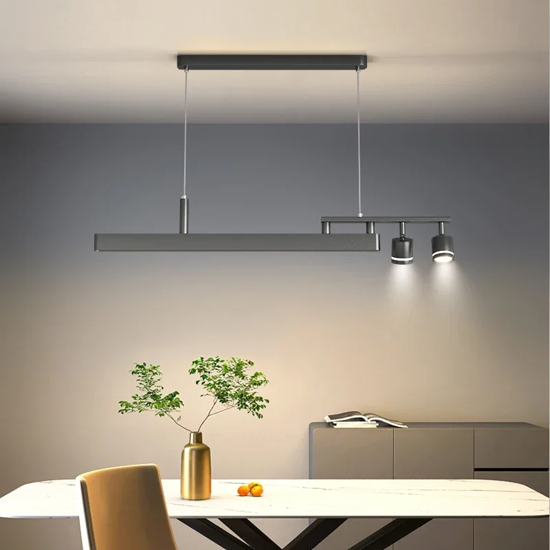 Modern Black Pendant Lights, Lâmpadas de jantar com holofotes, Iluminação interior, Cozinha, Bar, Living, Mesa de jantar, Luminária