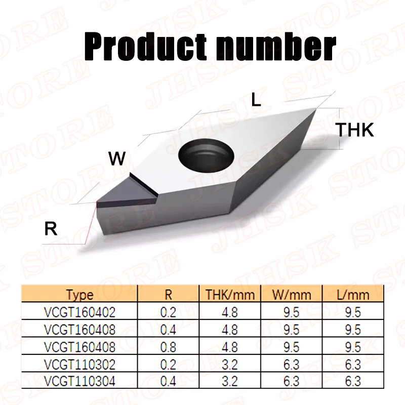 VCGT110302 VCGT110304 VCGT160402 VCGT160404 VCGT160408 PCD diamond insert turning CNC tools VCGT for Aluminum Copper stone wood