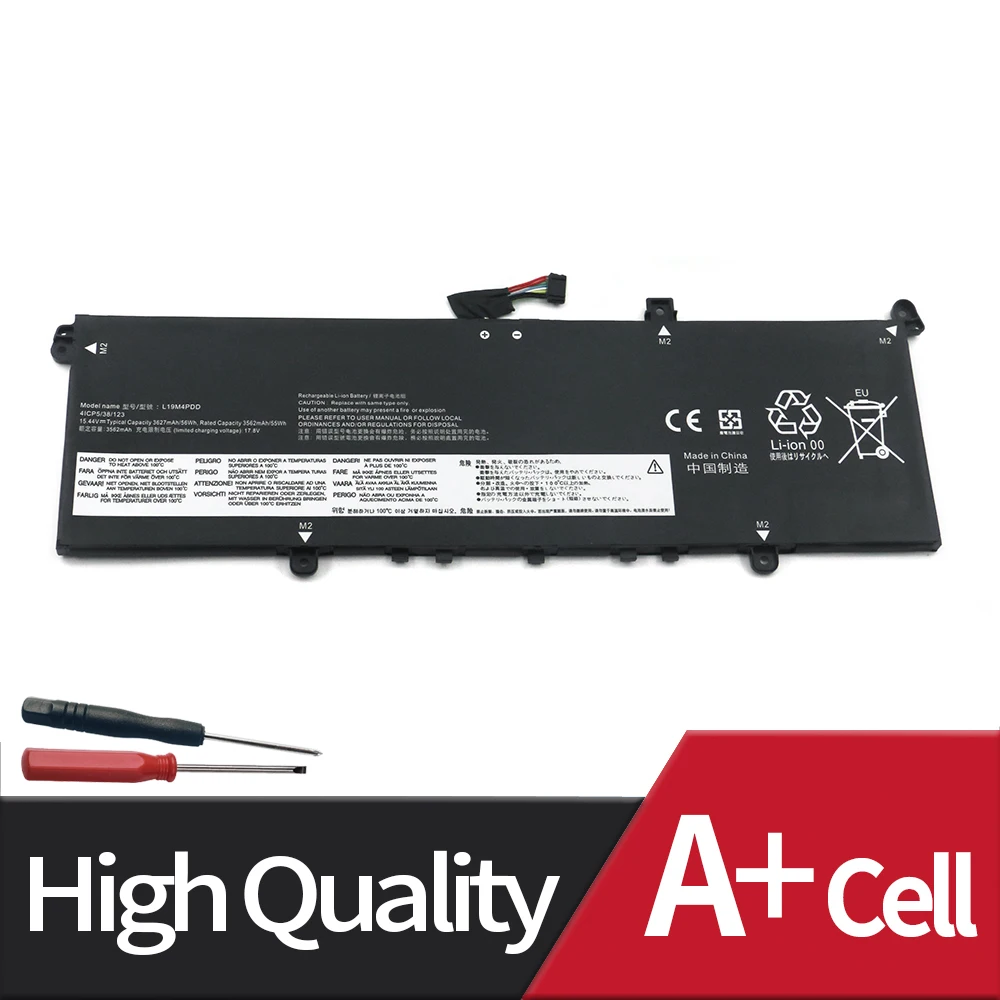 بطارية L19M4PDD L19C4PDD جديدة لأجهزة Lenovo ThinkBook 13S G2 هي G3 ACN Gen 2 Series ThinkBook 13S 14S G2 ITL Series L19D4PDD 56WH