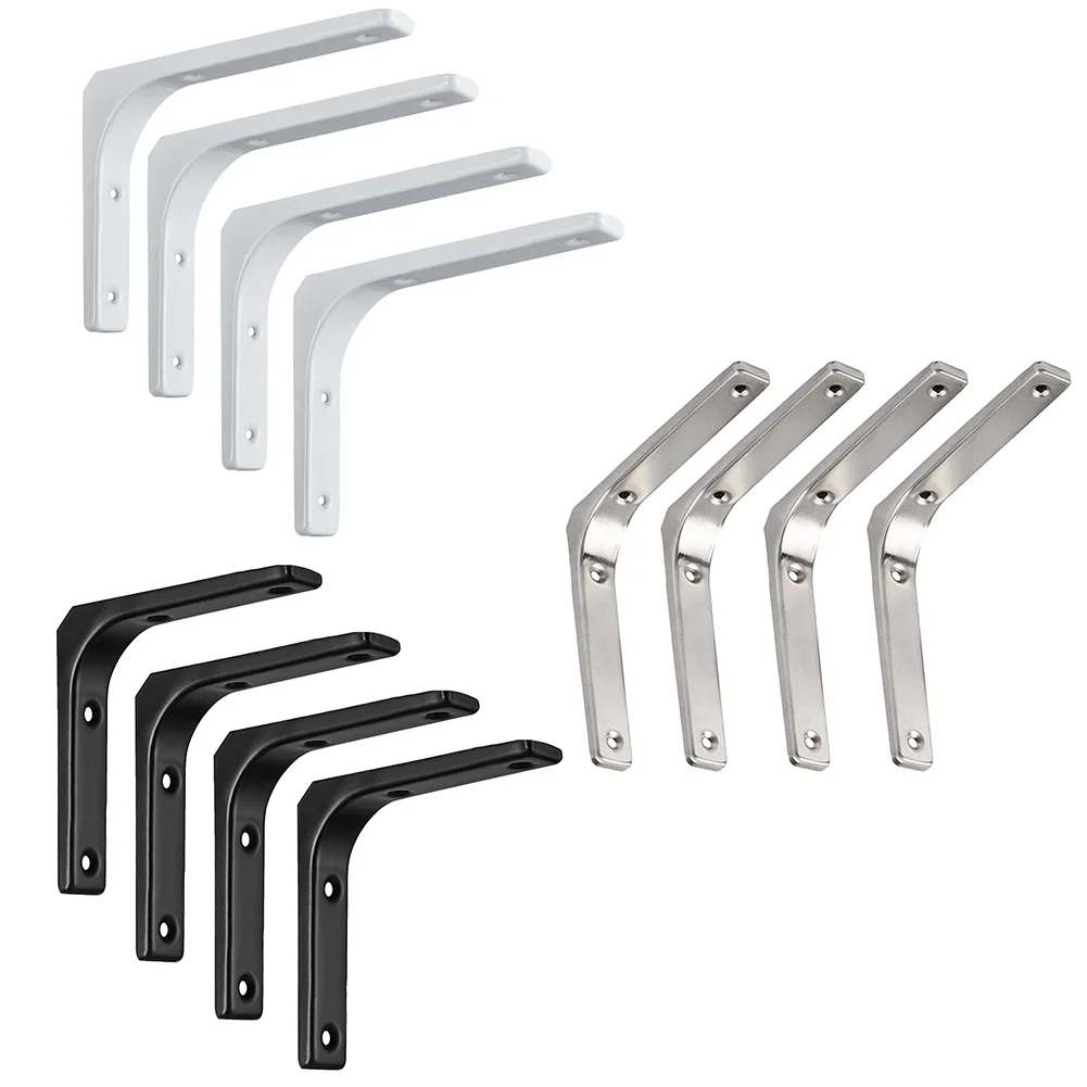 Support d'étagère mural en forme de L, RapDuty, Métal, Fonte, Angle droit, Quincaillerie multifonctionnelle, 100x100x20mm