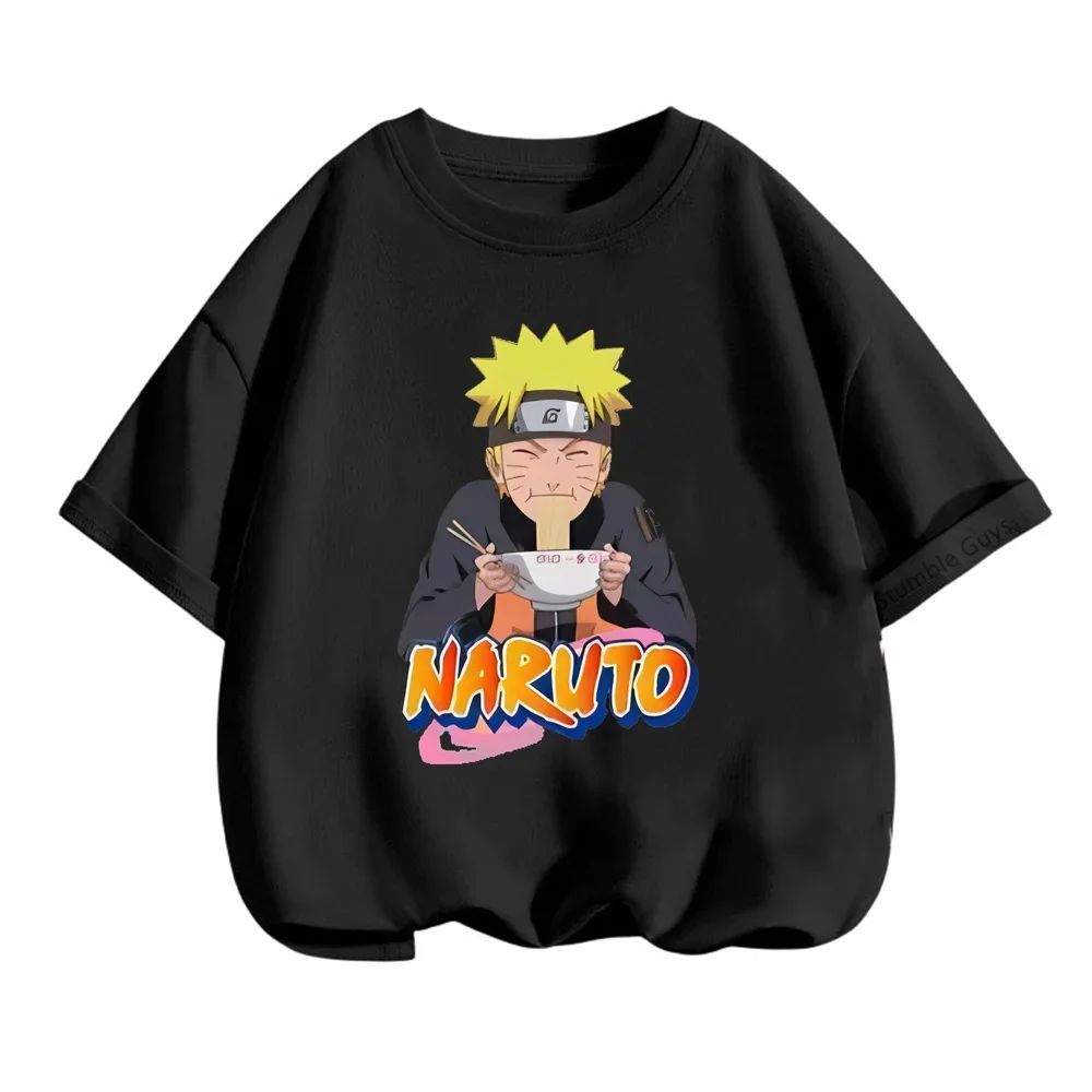 

Модная детская футболка Narutos для мальчиков и девочек Yuzhi Bo Sasuke, детская одежда с 3D-принтом из мультфильма, Повседневная футболка с графическим рисунком