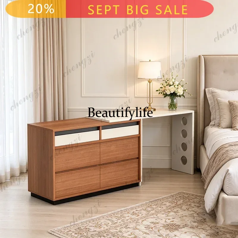 Mid Century Design Vanity Table Italian Vintage Storage High Quality Vanity Table Elegant Aesthetic Coiffeuse Room Furniture
