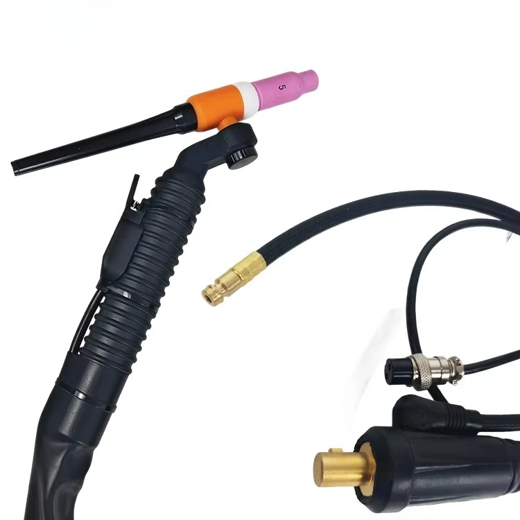 WTR26 Air Cooled TIG Torch 180A DC 125A AC Rotatable Head Ribbed Handle WTR-26