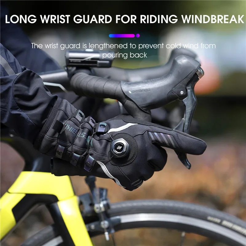 west-biking-秋冬サイクリンググローブ-暖かいセルフロック式バイクグローブ-防水タッチスクリーンスキーグローブ-アウトドアモーターギア
