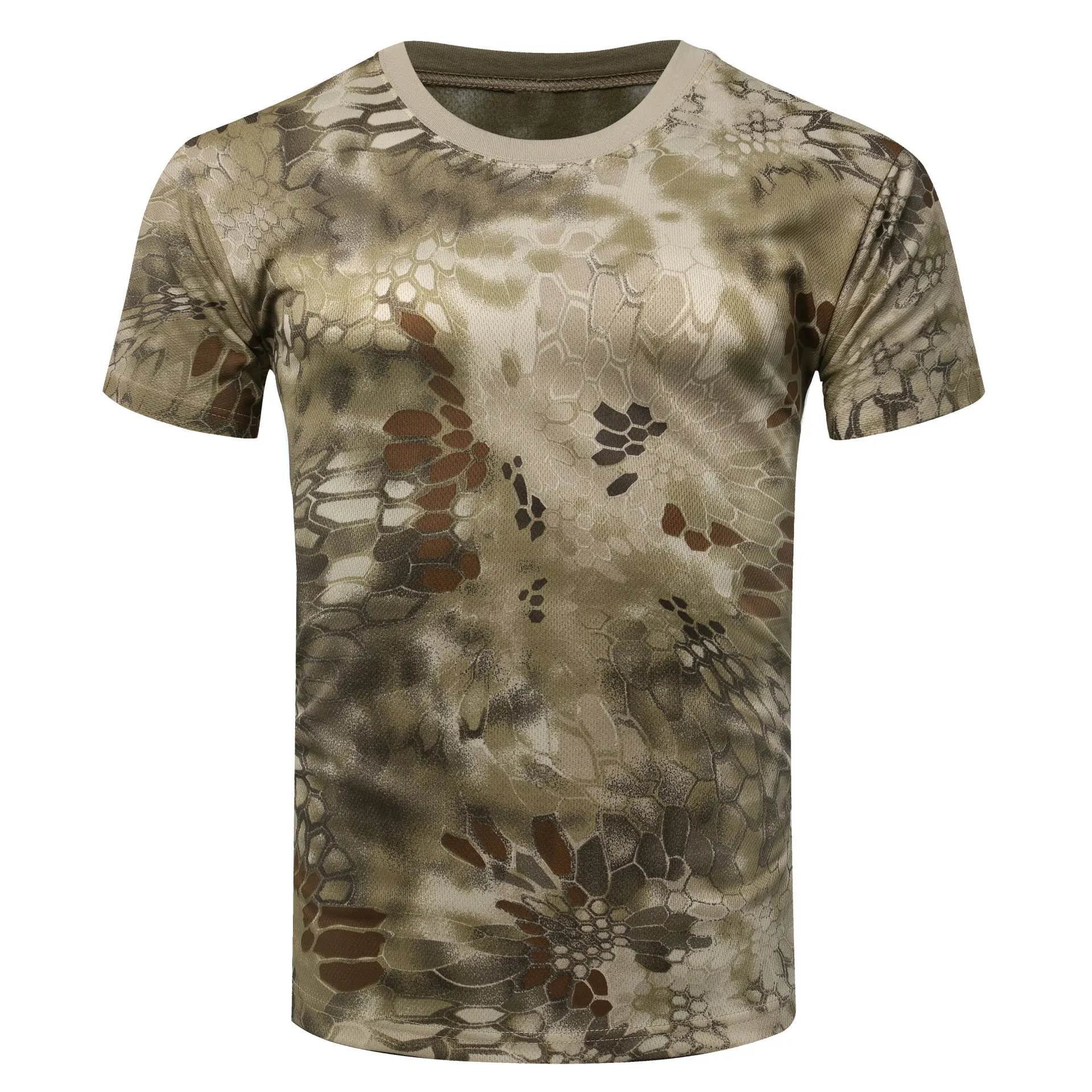 Men\'s Camouflage Tactical Shirt Short Sleeve Quick Dry Combat T-Shirt Military Army T Shirt Camo Outdoor Hiking Hunting Shirts