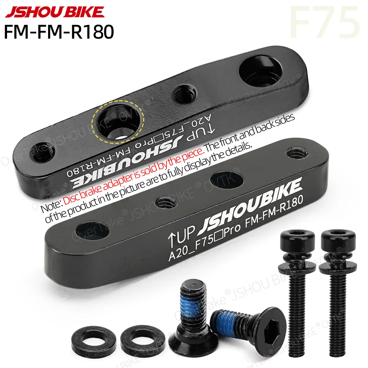 

JSHOUBIKE 1/2/4/10/20PCS Road bike Disc Brake Caliper Mount Adapter flat mount Frame(FM): φ160/140mm Rotor TO φ180mm Rotor