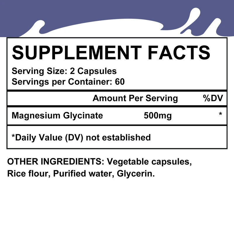 

Magnesium Glycinate - 500 Mg,Supports Nerve,Muscle,Bone and Heart Health, Helps Sleep Quality Support, Muscles Recovery