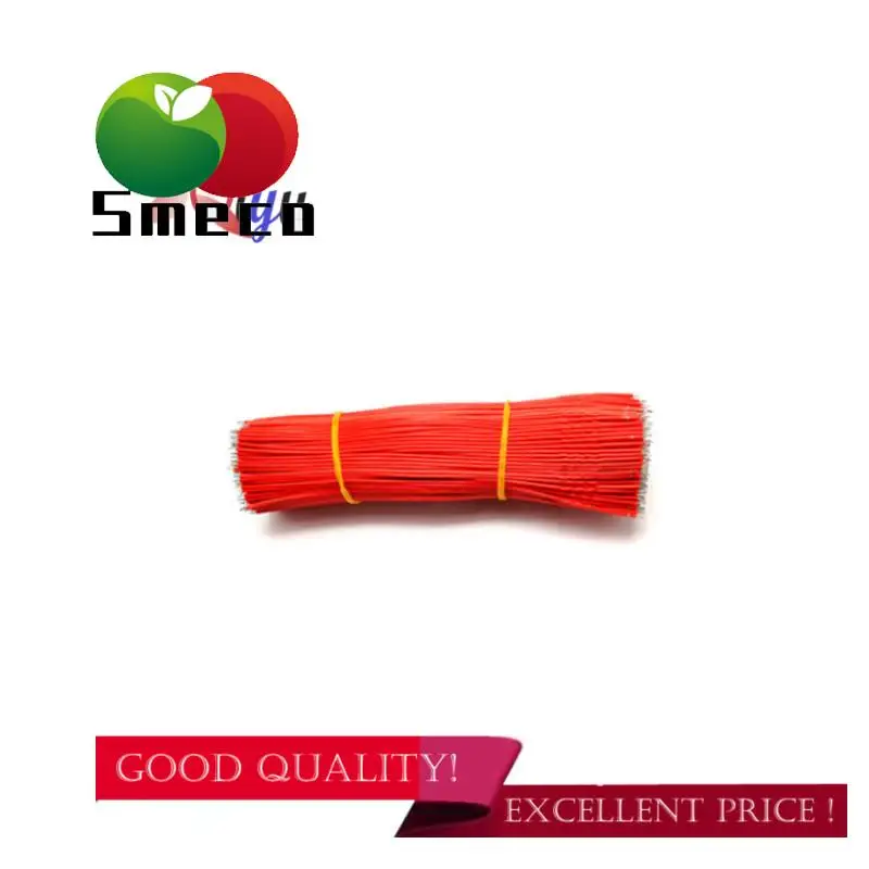 50pcs 30awg 150mm 15cm length red colors connection line tin plating wire diy red color electronic wire 0.8mm welding