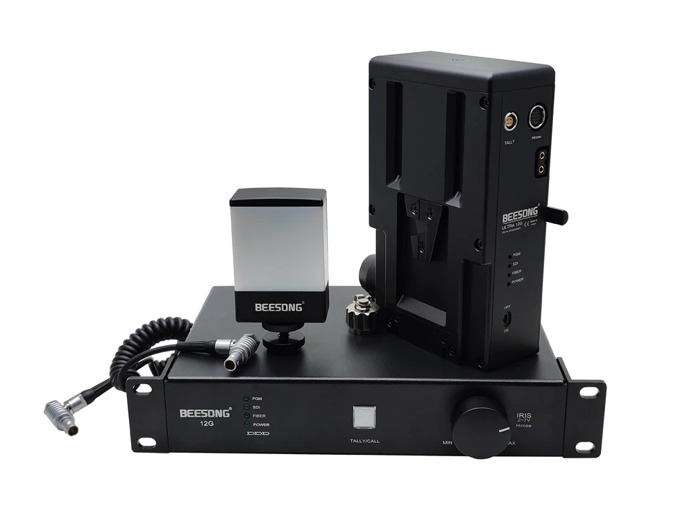 4K UHD Live Fiber Optic System for Sony's Camera,4K EFP to Fiber Converter with 12G-SDI/Tally/Remote for ENG