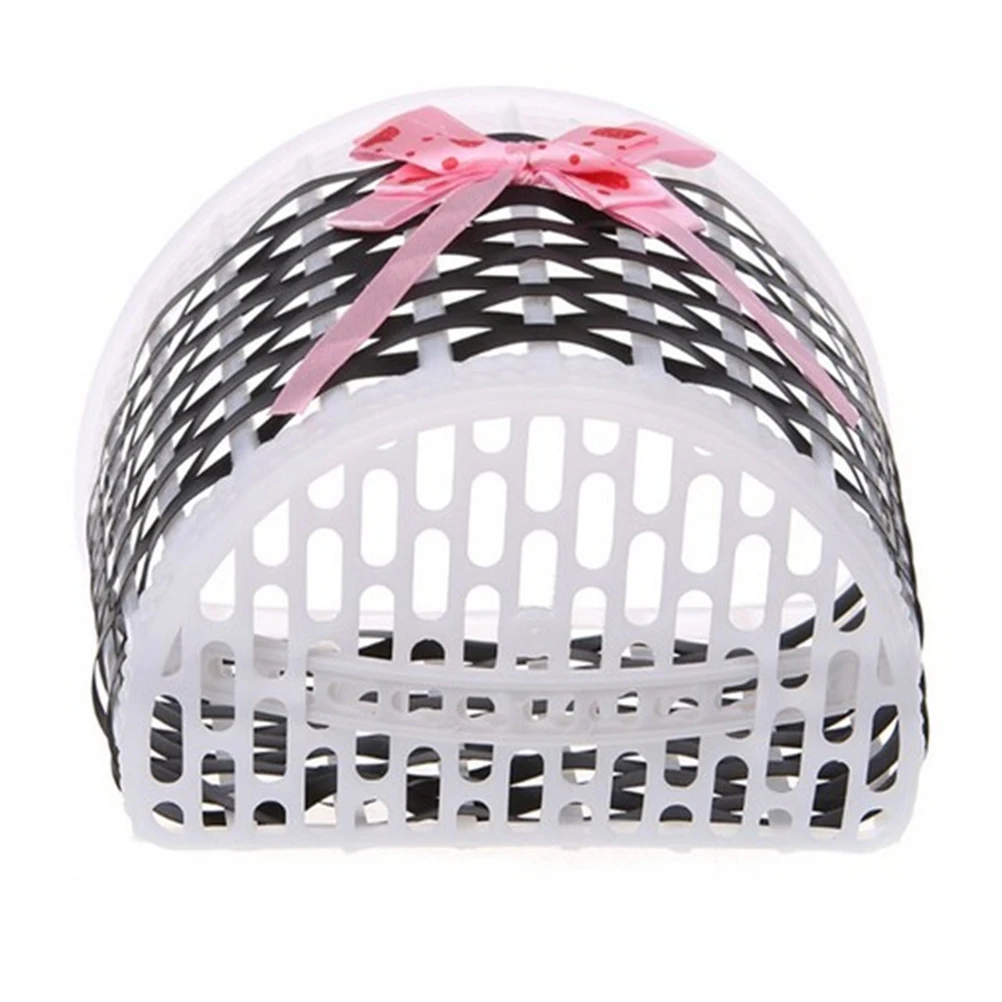 

Sturdy Kids Plastic Knitted Bowknot Design Durable Compact Crash Resistant Decorative Household 20.5X13.8X13.5Cm Black