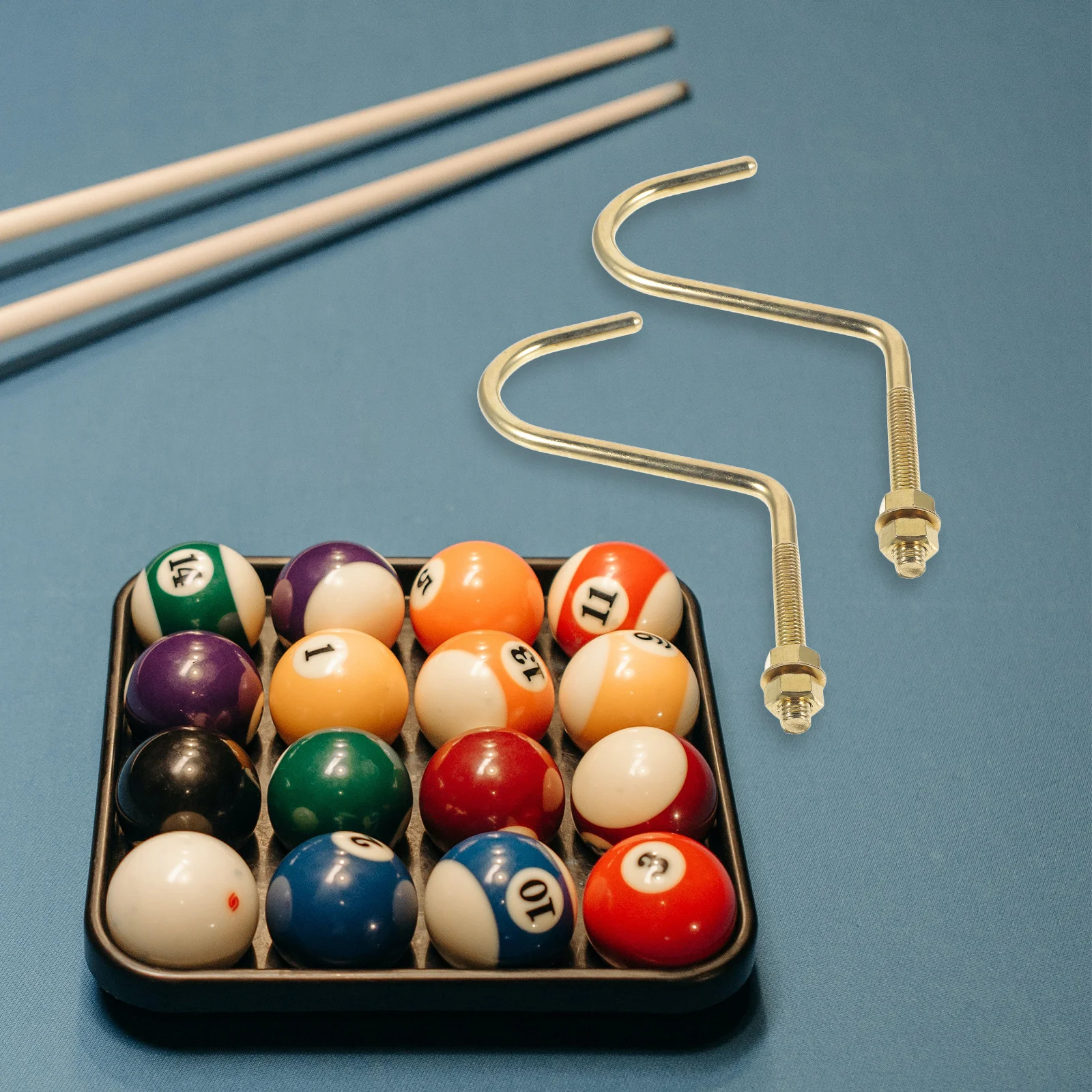 Crochets de queue de Table de billard en cuivre, 2 pièces, accessoire de billard multifonction, support de queue de billard résistant à l'usure, crochet de remplacement pour billard